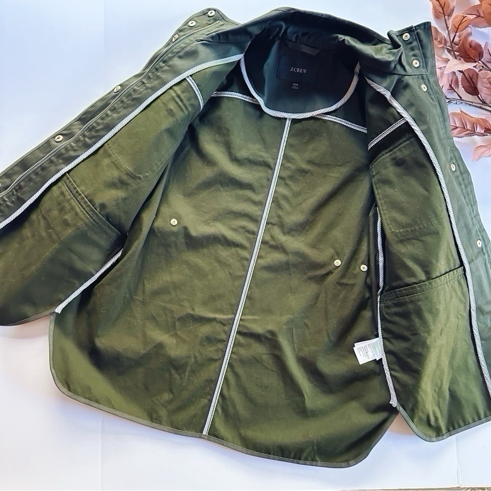 J.Crew Women’s New Downtown Field Jacket Dark Moss Green - Picture 6 of 10